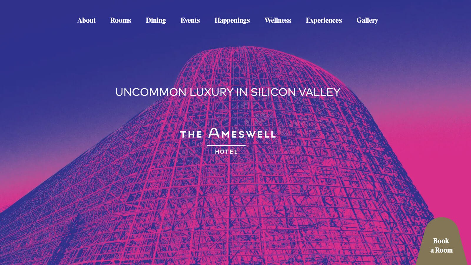 Screenshot of The Ameswell Hotel's website
