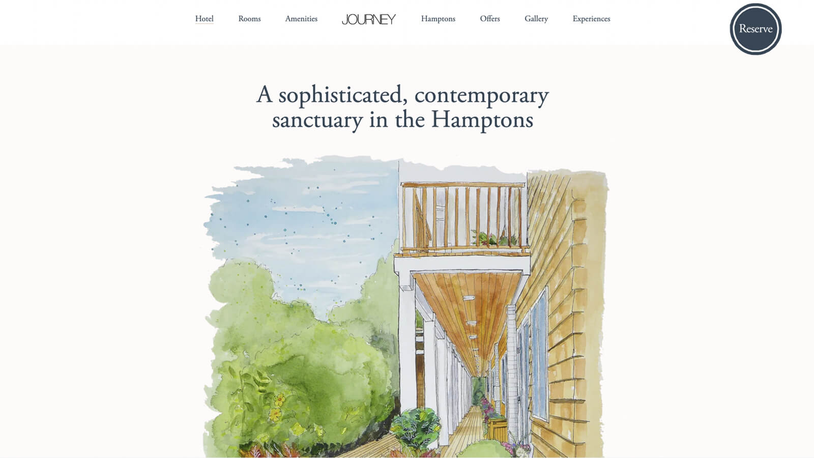 Screenshot of Journey Hotel's website